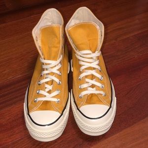 Yellow Hi-Top Converse Sneakers